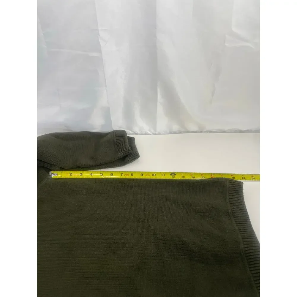 Vintage Eddie Bauer Men’s 100% cotton olive green pullover sweater Size 2XL - Picture 5 of 10